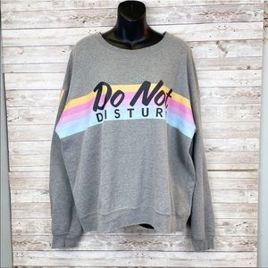 Wound Up Oversized Cozy Pullover Sweatshirt Do Not Disturb XXL